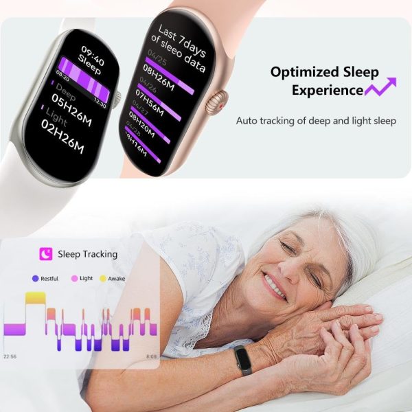 FITVII Ole Fitness Tracker with 24/7 Heart Rate and Blood Pressure Monitor, Blood Oxygen Sleep Tracking Step Calories Counter IP68 Waterproof Activity Tracker for Women Men - Image 5
