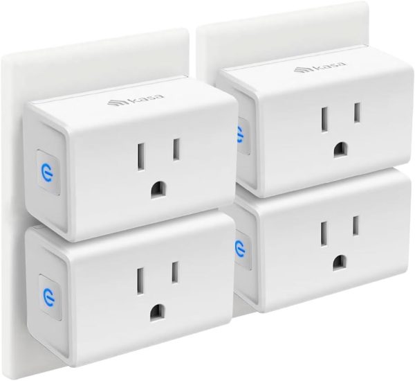Plug Mini 15A, Smart Home Wi-Fi Outlet Works with Alexa, Google Home & IFTTT, No Hub Required, UL Certified, 2.4G WiFi Only, 4-Pack(EP10P4) , White