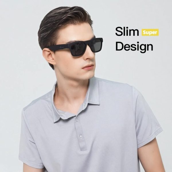 OhO Smart Glasses,Polarized Sunglasses with Bluetooth Speaker,Athletic/Outdoor UV Protection and Voice Control,Unisex (Grey Lens) - Image 2